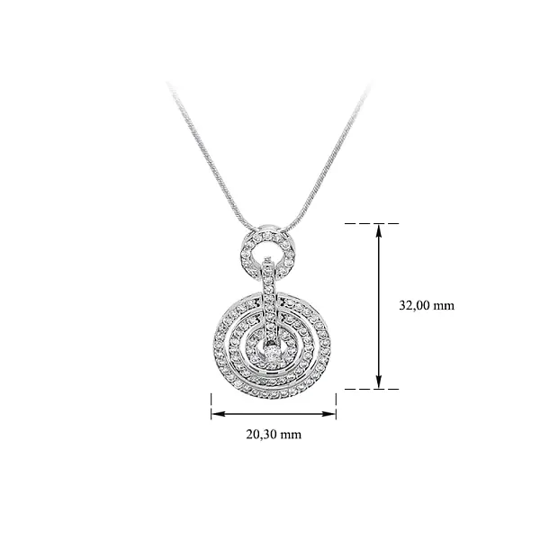 Vòng cổ vàng đính đá zircon