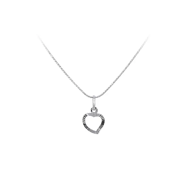 Mặt dây chuyền hình trái tim bằng vàng trắng