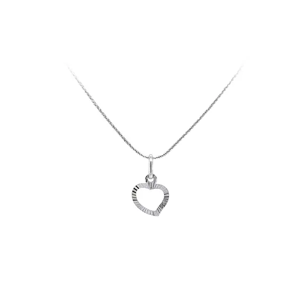 Mặt dây chuyền hình trái tim bằng vàng trắng