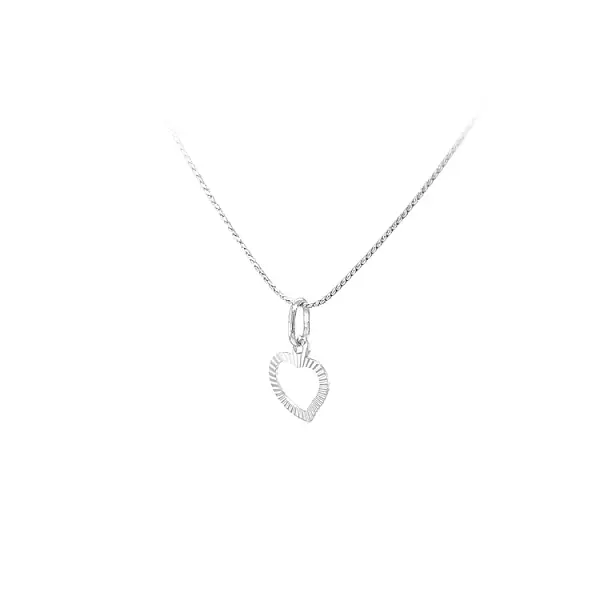 Mặt dây chuyền hình trái tim bằng vàng trắng