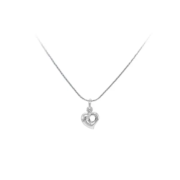 Mặt dây chuyền hình trái tim bằng vàng trắng