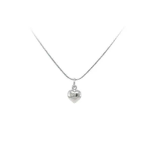 Mặt dây chuyền hình trái tim bằng vàng trắng