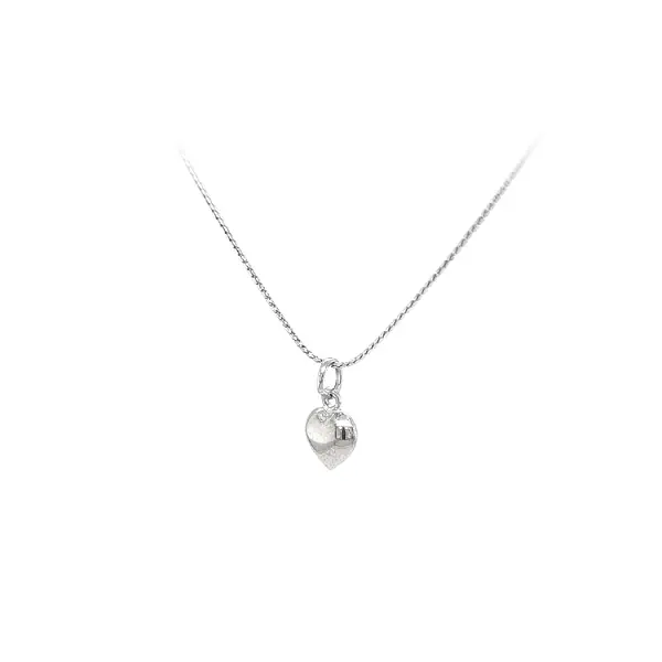 Mặt dây chuyền hình trái tim bằng vàng trắng