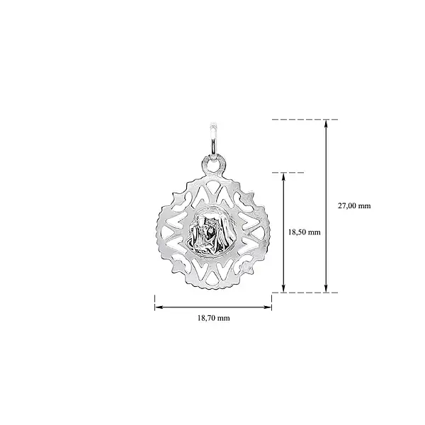 Mặt dây chuyền Đức Mẹ Đồng Trinh Maria bằng vàng trắng