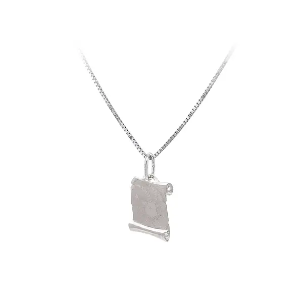 Mặt dây chuyền Zanamení Capricorn bằng vàng trắng