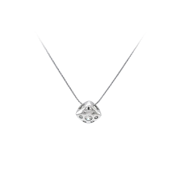 Mặt dây chuyền bằng vàng trắng đính đá zircon trắng