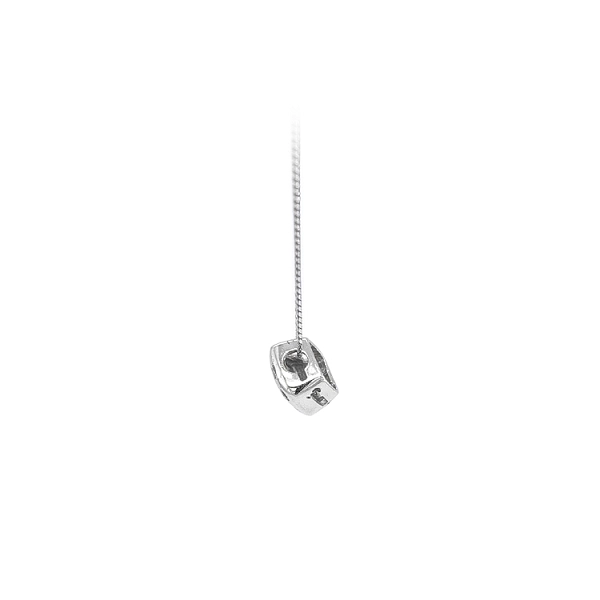 Mặt dây chuyền bằng vàng trắng đính đá zircon trắng