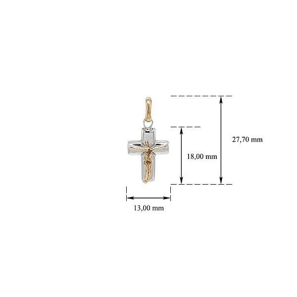 Mặt dây chuyền thánh giá có hình Chúa Giêsu Kitô làm bằng vàng kết hợp