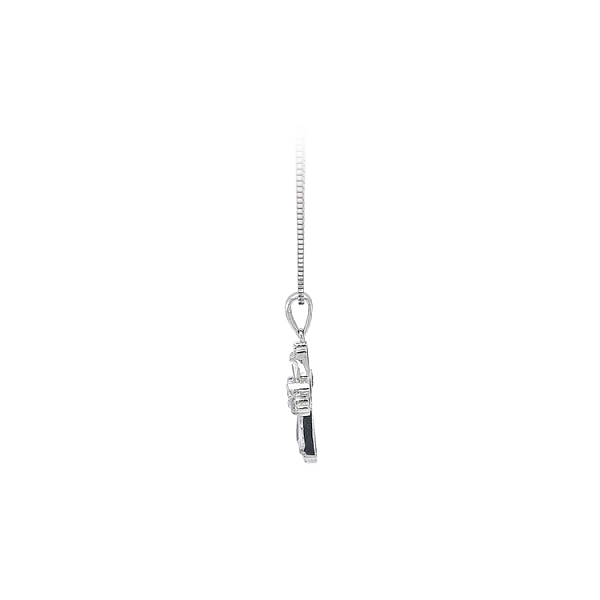 Mặt dây chuyền thánh giá với đá zircon trắng và vàng trắng