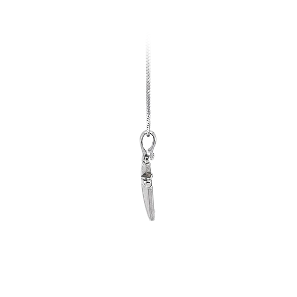 Mặt dây chuyền thánh giá đính đá zircon làm từ vàng trắng