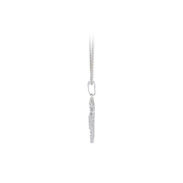 Thiết kế chéo với đá zircon trắng và vàng