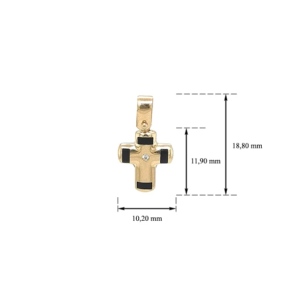 Thánh giá vàng với zircon