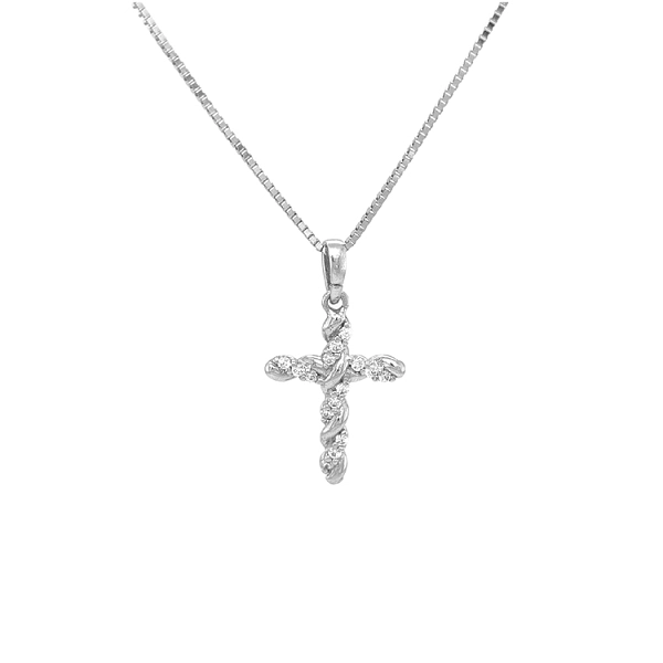 Thánh giá vàng với đá zircon