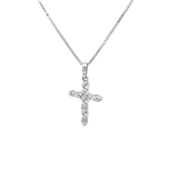 Thánh giá vàng với đá zircon