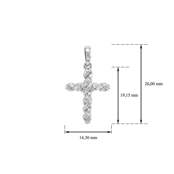 Thánh giá vàng với đá zircon