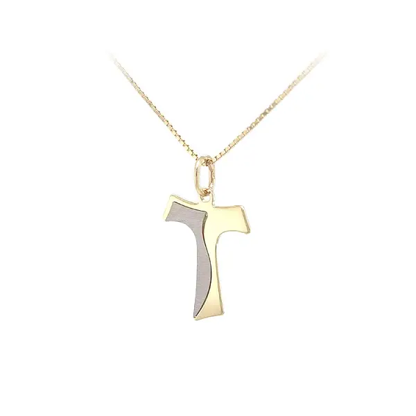 Mặt dây chuyền thánh giá bằng vàng kết hợp