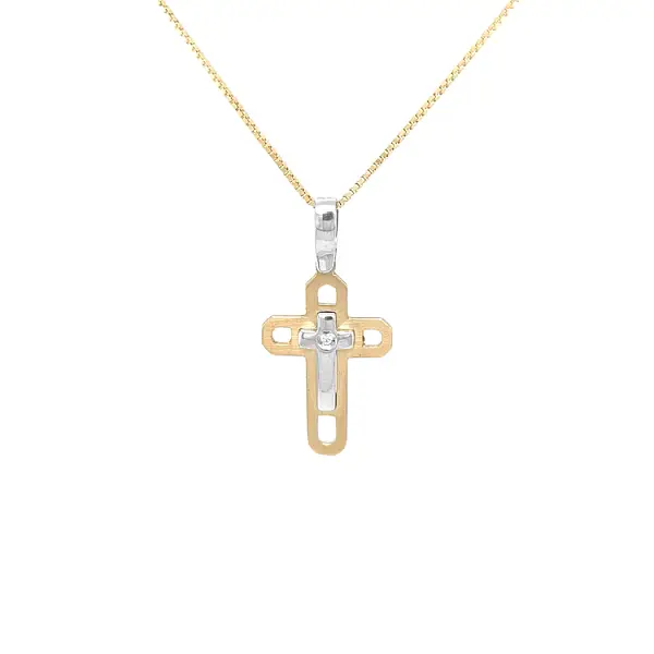 Thánh giá vàng với zircon