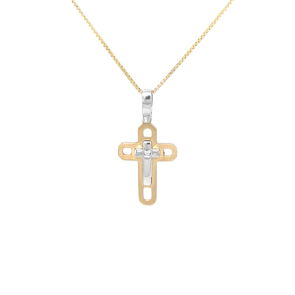 Thánh giá vàng với zircon