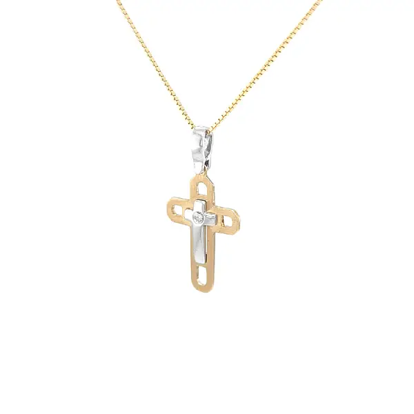 Thánh giá vàng với zircon