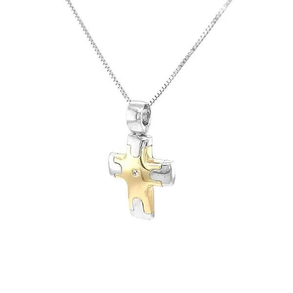 Thánh giá vàng với đá zircon làm từ vàng kết hợp