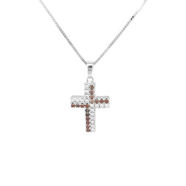 Thánh giá vàng với đá zircon