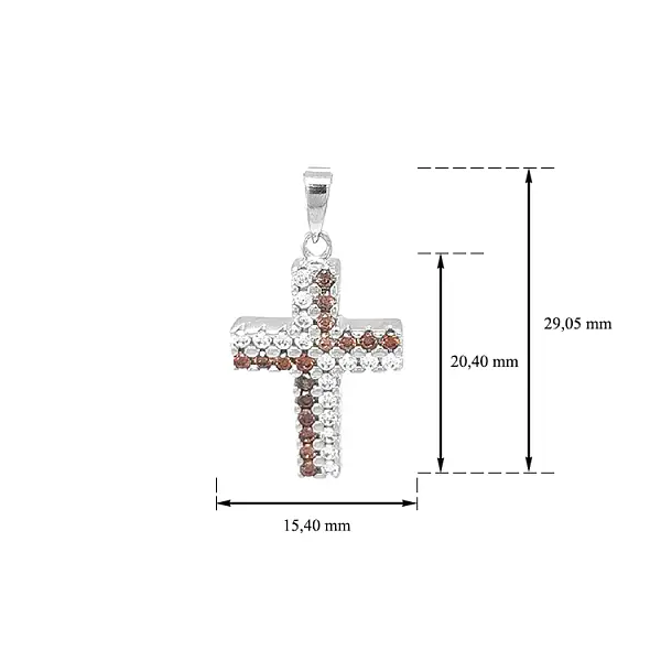 Thánh giá vàng với đá zircon