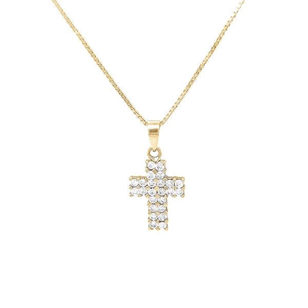 Thánh giá vàng với đá zircon