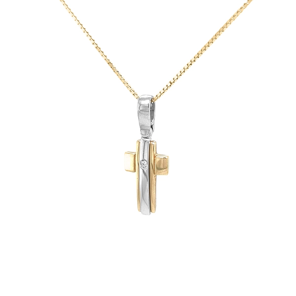 Thánh giá vàng với zircon