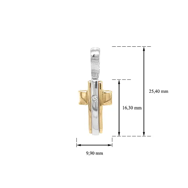 Thánh giá vàng với zircon