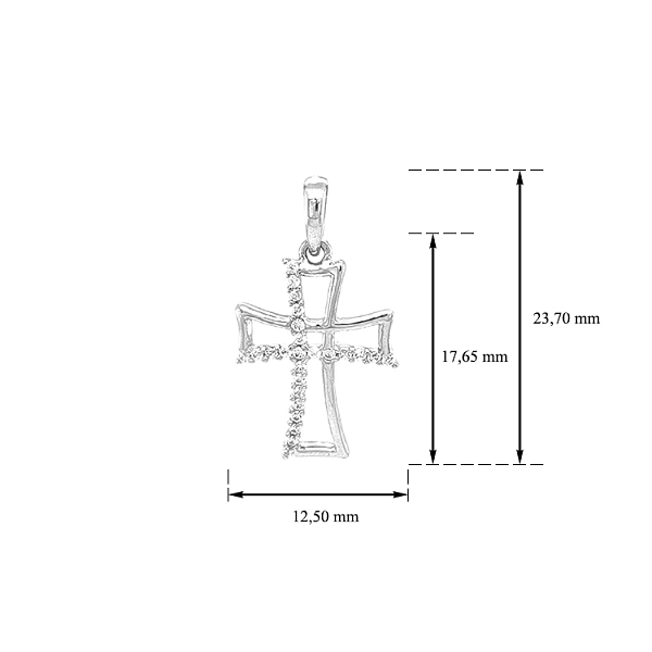 Thánh giá vàng với đá zircon