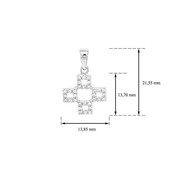 Thánh giá vàng với đá zircon