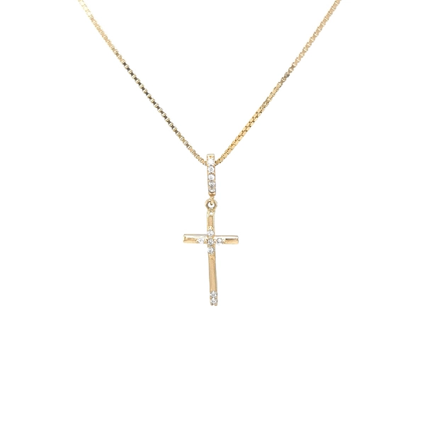 Thánh giá vàng với đá zircon