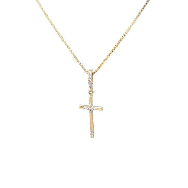 Thánh giá vàng với đá zircon