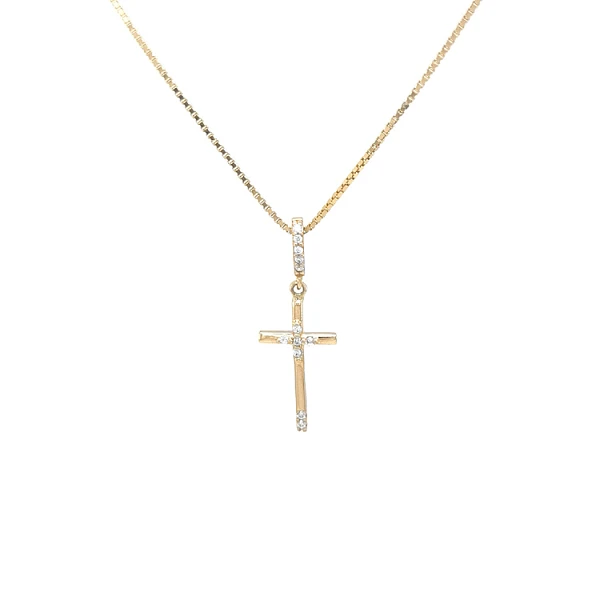 Thánh giá vàng với đá zircon