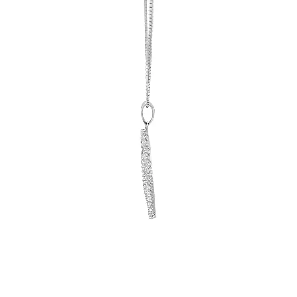 Mặt dây chuyền hình trái tim bằng vàng đính đá zircon