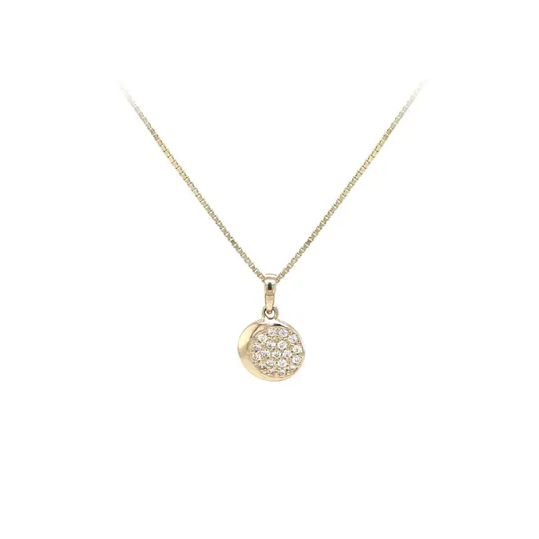 Mặt dây chuyền vàng đính đá zircon