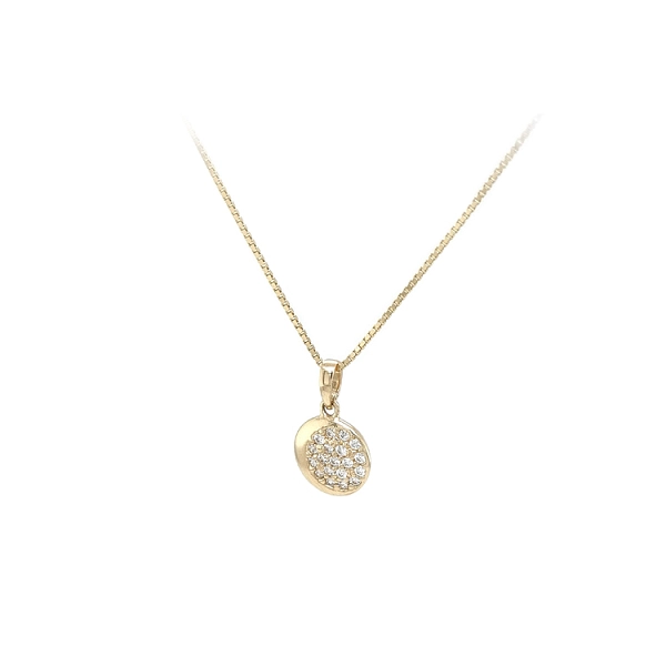 Mặt dây chuyền vàng đính đá zircon