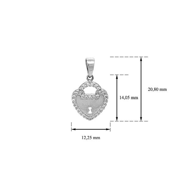 Mặt dây chuyền hình ổ khóa bằng vàng
