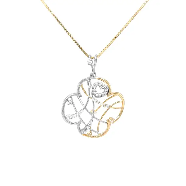 Mặt dây chuyền vàng đính đá zircon