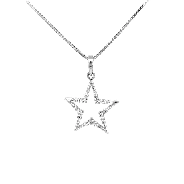 Mặt dây chuyền sao vàng đính đá zircon