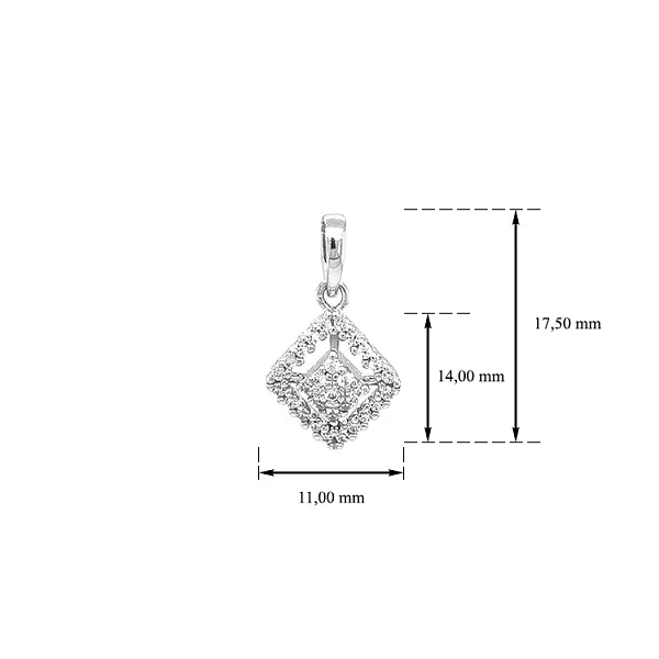 Mặt dây chuyền vàng đính đá zircon