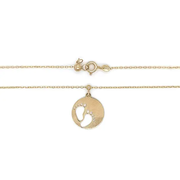 Vòng cổ chân em bé vàng