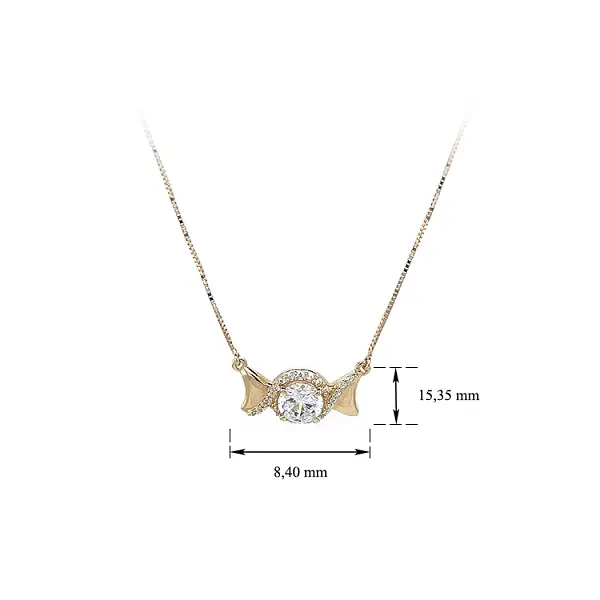 Vòng cổ vàng đính đá zircon