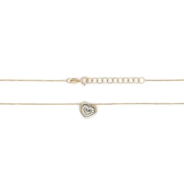 Vòng cổ nữ bằng vàng đính đá zircon