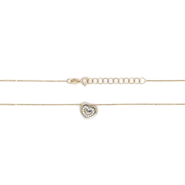 Vòng cổ nữ bằng vàng đính đá zircon