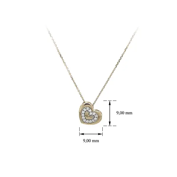 Vòng cổ nữ bằng vàng đính đá zircon