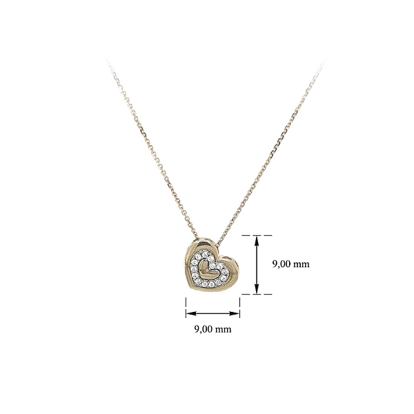 Vòng cổ nữ bằng vàng đính đá zircon
