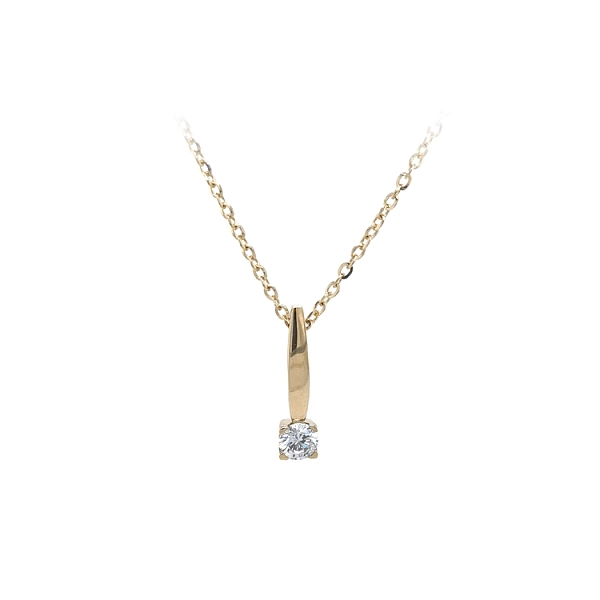 Vòng cổ kim cương vàng với đá zircon
