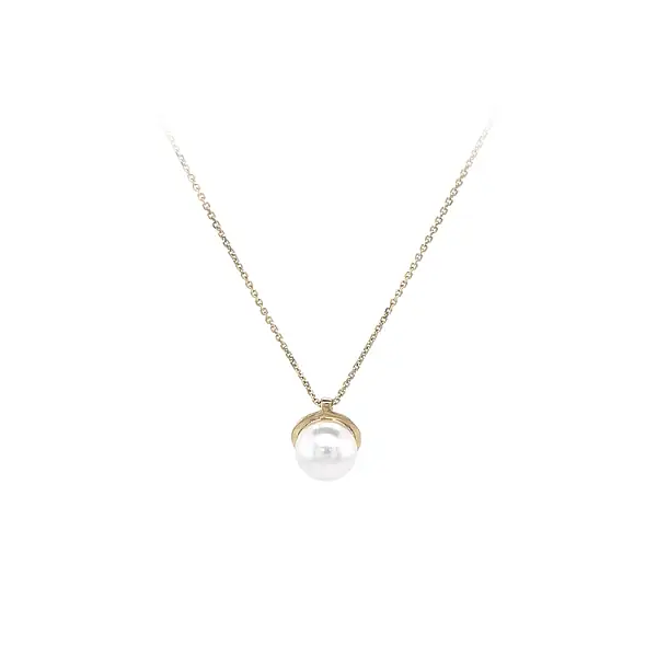 Vòng cổ nữ bằng vàng đính ngọc trai