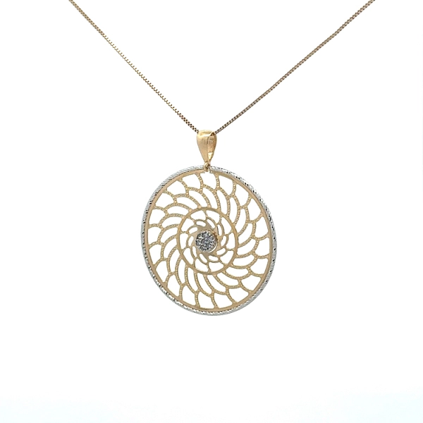 Mặt dây chuyền vàng đính đá zircon